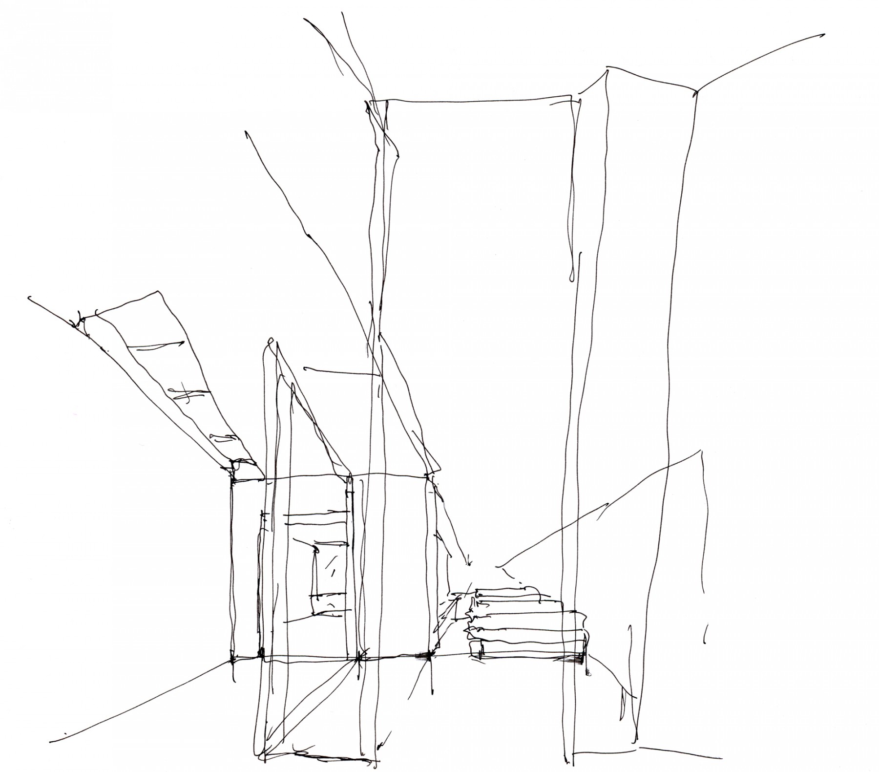 Kander-house-Primrose-hill-London-residential-home-contemporary-interior-Riba-award-victorian-Jamie-Fobert-Architects-sketch
