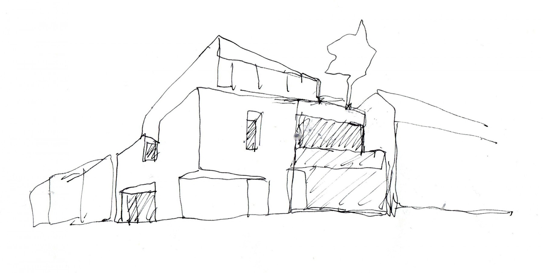 Levering-House-contemporary-modern-London-residential-home-Jamie-Fobert-Architects-Doughty-Mews-sketch2