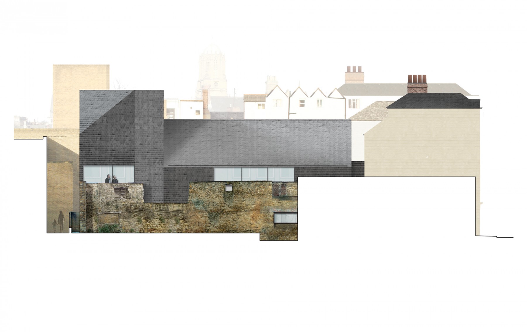 St-Aldates-Oxford-contemporary-modern-historic-residential-home-Jamie-Fobert-Architects-elevation-south