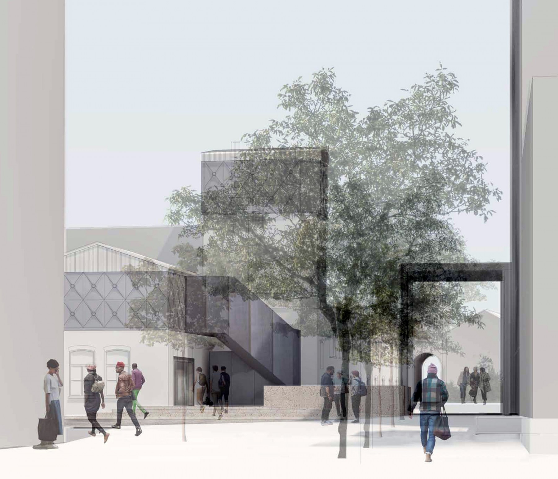 Goldsmiths-competition-gallery-London-contemporary-art-short-list-Jamie-Fobert-architects-proposed public area2