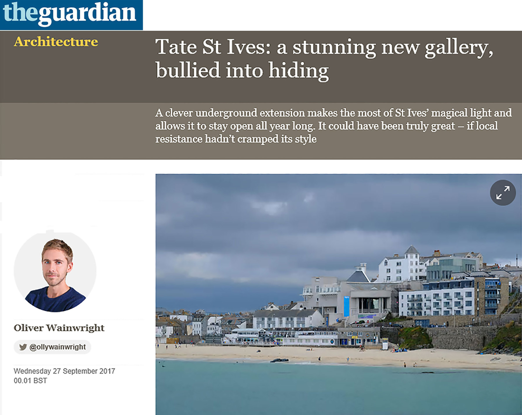 Jamie-Fobert-Architects-Guardian-Oliver-Wainwright-Online-Magazine-Tate-St-Ives-Cultural-Gallery-Modern-Contemporary-News-Project-Press-Article